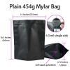 KHMSYOG 20 Pack Mylar Bag 1 LB,6.3 Mil Thickness Smell Proof Bag,Stand-up Packaging Pouch,Resealable Foil Food Storage Baggies Safe Material,14x16.5 Inches,Matte Black view 2