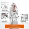 DOUBLE 2 C Ironing Board Hanger Wall Mount Electric Iron Holder Iron and Ironing Board Storage Organizer Shelf with Removable Hooks for Household Bathroom Laundry Room(White) view 2