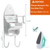 DOUBLE 2 C Ironing Board Hanger Wall Mount Electric Iron Holder Iron and Ironing Board Storage Organizer Shelf with Removable Hooks for Household Bathroom Laundry Room(White) view 3