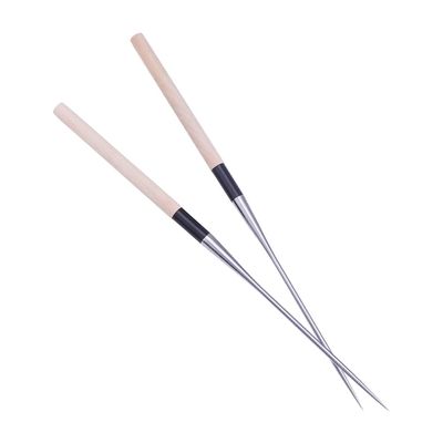 2pcs Sashimi Chopsticks Handmade Chopstick Noodles Chopstick Pointed Portable Reusable Chopsticks Stainless Steel Sushi Sushi Serving Wood Cooking Travel