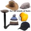 2 Pack Hat Racks Decorative Metal Pipe & Brown Wood Wall-Mounted Rack Hat & Wig Holder, Motorcycle Helmet Holder, Jacket Hanger Multifunctional for Coats, Hats, Caps Hanging Organizer Display view 2