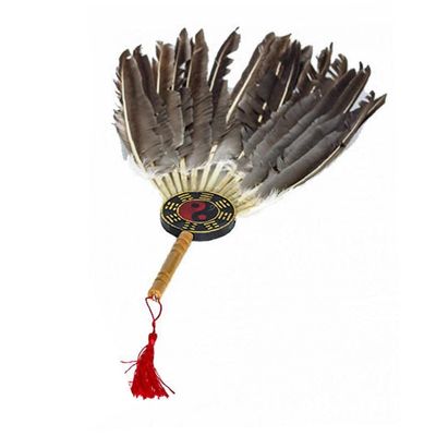 Ruluti Ancient Chinese Zhuge Liang Black Hand Fan Bamboo Fan Decoration Dance