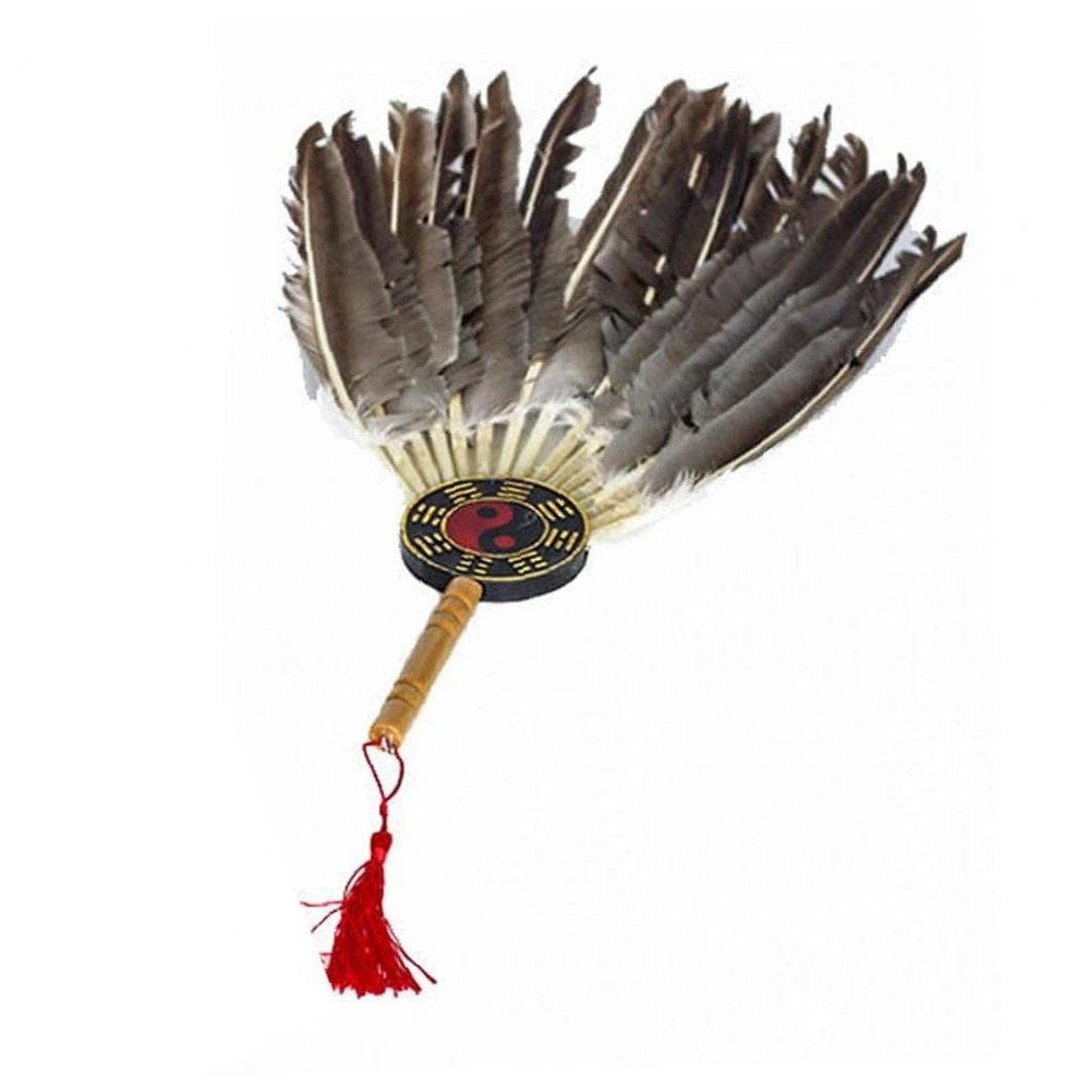 Ruluti Ancient Chinese Zhuge Liang Black Hand Fan Bamboo Fan Decoration Dance