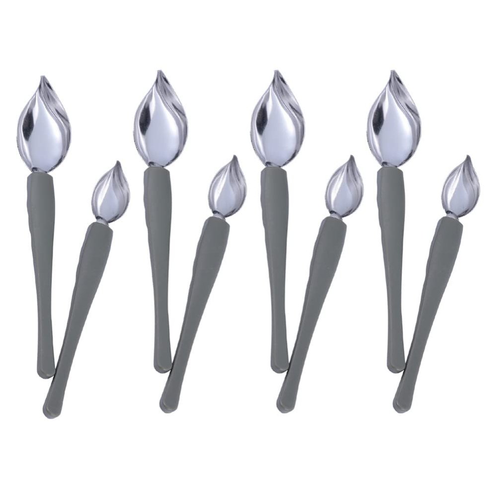 10pcs Stainless Steel Culinary Decorating Spoons Tapered Tip Drawing Spoons for Precision Plating for Sauces Desserts and Appetizers