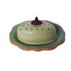 Butter Dishes Round Butter Dish with Lid, Upper Lid with Flower-shaped Pattern, Can Be Used for Butter Racks in Hotels, Homes and Restaurants Butter Storage view 1