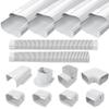Cestluck 3'' 17 Ft PVC Decorative Pipe Line Cover Kit for Ductless Mini Split Air Conditioner-Full Set, No Other Parts Needed view 1