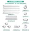Cestluck 3'' 17 Ft PVC Decorative Pipe Line Cover Kit for Ductless Mini Split Air Conditioner-Full Set, No Other Parts Needed view 4