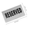4pcs Reserved Table Cards Stainless Steel Double-sided Signs for Weddings Restaurants Parties Reusable for Events and Gatherings Silver Finish view 2