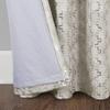 always4u 100% Blackout Metallic Look Geometry Foil Print Velvet Curtains Luxury Texture Drapes for Living Room Bedroom 2 Panels Natural 54 * 108 view 3