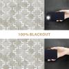 always4u 100% Blackout Metallic Look Geometry Foil Print Velvet Curtains Luxury Texture Drapes for Living Room Bedroom 2 Panels Natural 54 * 108 view 4
