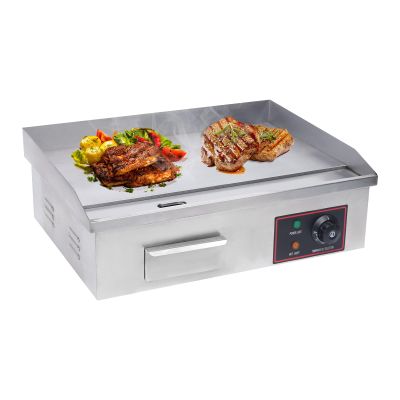 3000W Commercial Electric Countertop Griddle Flat Top Grill Hot Plate BBQ Non-Stick Flat Large Countertop Griddle, Adjustable Thermostatic Control,Stainless Steel Restaurant for Steak Pancake Kitchen