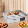 3000W Commercial Electric Countertop Griddle Flat Top Grill Hot Plate BBQ Non-Stick Flat Large Countertop Griddle, Adjustable Thermostatic Control,Stainless Steel Restaurant for Steak Pancake Kitchen view 3