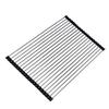 Ahyuan Roll up Dish Drying Rack Over The Sink Kitchen Roll up Sink Drying Rack Stainless Still Portable Drainer Foldable Dish Rack (Black, 17.8''X13.5'') view 1