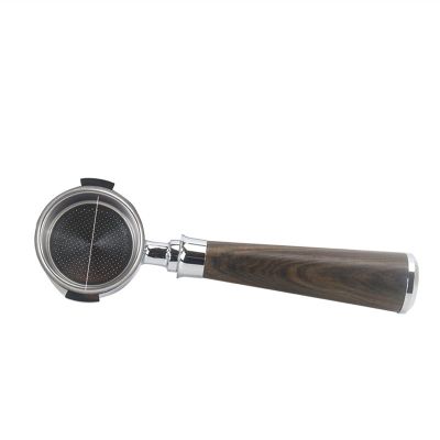 Bottomless Naked Portafilter Compatible 51MM coffee machine handle filter compatible with DeLong EC310 binaural espresso machine alloy material Espresso accessories (Color : B)