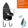 DOUBLE 2 C Ironing Board Hanger Wall Mount Electric Iron Holder Iron and Ironing Board Storage Organizer Shelf with Removable Hooks for Household Bathroom Laundry Room (Black) view 3