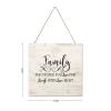 Wooden Signs, Rustic Family The People You Live for Laugh with Love Most Sign Plaque Pianted Quote Home Decor Farmhouse Garden Outdoor Wall Art 10"X10", Made in USA E279 view 2