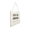 Wooden Signs, Rustic You are Amazing, Remember That Sign Plaque Pianted Quote Home Decor Farmhouse Garden Outdoor Wall Art 12"x12", Made in USA E289 view 3