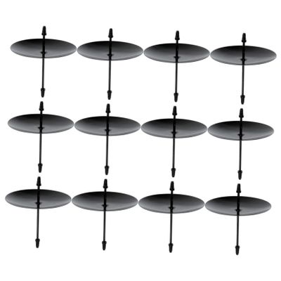 12pcs Iron Tealight Candle Holders Decorative Fixators for Home Decor Sturdy Candle Stands for Parties and Advent Wreaths Support Drip Catching Design
