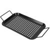 1pc Non-stick Bbq Plate Handle Grill Tray for Vegetables and Meat Easy Cleaning Bbq Accessory for Outdoor Grilling view 1