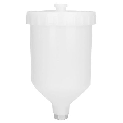 Tyenaza Plastic Spray Gun Cup, 600ml Plastic Cup Container Replacement for Air Gravity Feed Spray Guns with Stainless Steel Threaded Connector