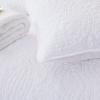 Brandream White Quilt Set King Size Cotton Quilt Set Luxury Matelasse Coverlet Elegant Clover Quilted Comforter Set 3-Piece view 4