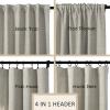 ChadMade 120 inch Length Cotton Drapery Pravicy Protecting Curtain for Living Room Bedroom 84Wx96L, 1 Panel, Oak, Sarai Collection view 2