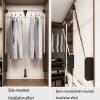Liftable Clothes Hanger,Dormitory Clothes Bar,Closet Hardware,Pull Down Clothes Rail Closet Pole,Clothing Finishing Rack,Adjustable Width Industrial Wall Frame,Hanger Rail for Cabinet Soft Return view 3