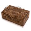Great Birthday and Housewarming Gift - Handmade Decorative Wooden Jewelry Box With Tree of Life Carving - Organizer, Keepsake, Treasure Chest, Trinket Holder, Watch Storage With Lock (Brown) view 2