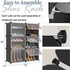 Aeitc 32 Pairs Shoe Rack Organizer Shoe Organizer Expandable Shoe Storage Cabinet Narrow Standing Stackable Space Saver Shoe Rack for Entryway, Hallway and Closetblack view 2