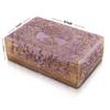 Great Birthday Gifts Handmade Decorative Wooden Jewelry Box Tree Of Life Carving Jewelry Organizer Keepsake Box Treasure Chest Trinket Holder Watch Box Storage Lock Box Housewarming Gifts (Violet) view 2