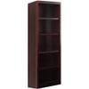 Home Square 2 Piece Set with 72" Tall 5-Shelf Solid Wood Bookcase & Double Wide 36" 6 Shelf Bookcase, in Cherry view 4