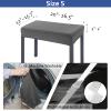 BUYUE Luxury Piano Bench Cover, (20"- 27") L x (11.8"- 15.7") W Stretch Jacquard Washable Rectangle Dressing Stool Slipcover (S, Grey) view 3