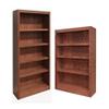 Home Square 2 Piece Set with 72" Tall Solid Wood Bookcase & 48" Tall 4-Shelf Bookcase, in Dry Oak view 1