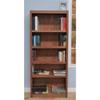 Home Square 2 Piece Set with 72" Tall Solid Wood Bookcase & 48" Tall 4-Shelf Bookcase, in Dry Oak view 2