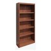 Home Square 2 Piece Set with 72" Tall Solid Wood Bookcase & 48" Tall 4-Shelf Bookcase, in Dry Oak view 4