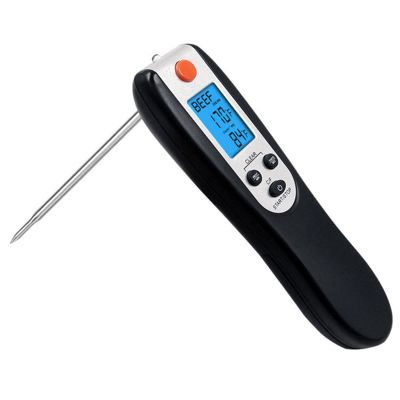 Feilx Meat Thermometer Waterproof Fast Reading Kitchen Food Cooking Thermometer BBQ Oven Meat Thermometer with Backlit Display