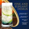 12.5oz Highball Drinking Glasses - Set of 4 Heavy Base Tall Tumbler Clear Glassware for Water, Wine, Beer, Liquor, Gin, Cocktail, Whiskey, Juice, Iced Coffee, Mixed Drinks, Dishwasher Safe view 4