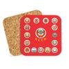 15 Soviet Republics USSR Coasters Square (Set of 4) Plastic with Cork Bottom (15 Soviet Republics USSR) view 1