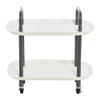 Main + Mesa Modern Plastic and Metal 2-Tier Trolley, White and Dark Grey view 4