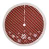 48-Inch Red, Green and White Plaid Tree Skirt with Sherpa Border view 3