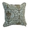 Blazing Needles Corded Square Jacquard Chenille Throw Pillow, 18", Blue Damask view 1