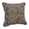 Blazing Needles Corded Square Jacquard Chenille Throw Pillow, 18", Grey Damask view 1