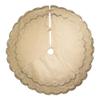 72-Inch Gold with Sequins Scalloped Embroidered Tree Skirt view 1