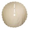 72-Inch Gold with Sequins Scalloped Embroidered Tree Skirt view 4