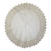 60-Inch Multi-Colored Beads Scalloped Ivory Embroidered Tree Skirt view 1