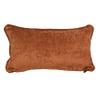 Blazing Needles Corded Jacquard Chenille Throw Pillow, 12" x 20", Rust Solid, 1 Count view 1