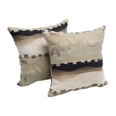 Blazing Needles Jacquard Chenille Throw Pillow, 17", Dessert Horizon 2 Count