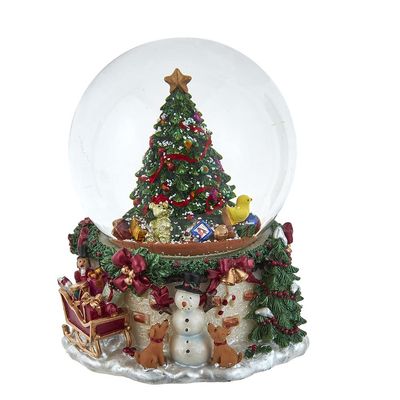 Kurt S. Adler Musical Christmas Tree Water Globes, 120MM, Multi-Colored