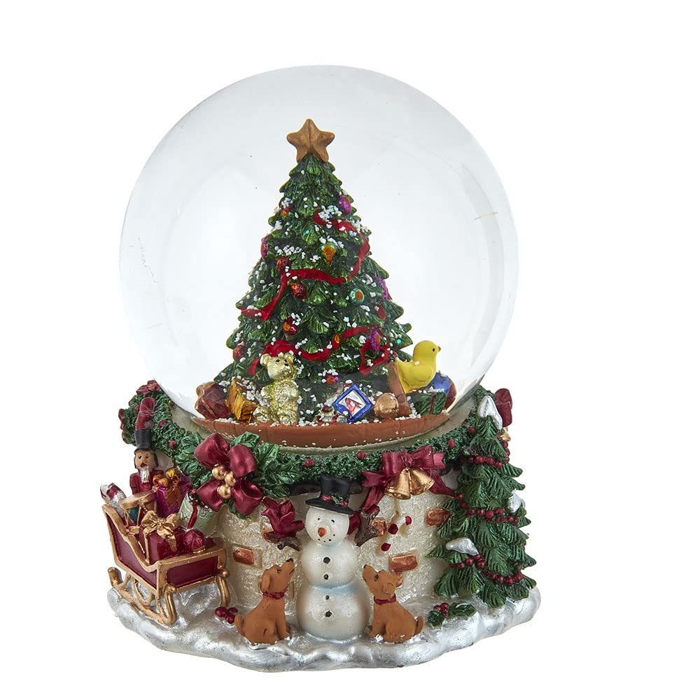 Kurt S. Adler Musical Christmas Tree Water Globes, 120MM, Multi-Colored