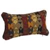 Blazing Needles Corded Rectangular Jacquard Chenille Throw Pillow, 20" x 12", Broken Circles view 1
